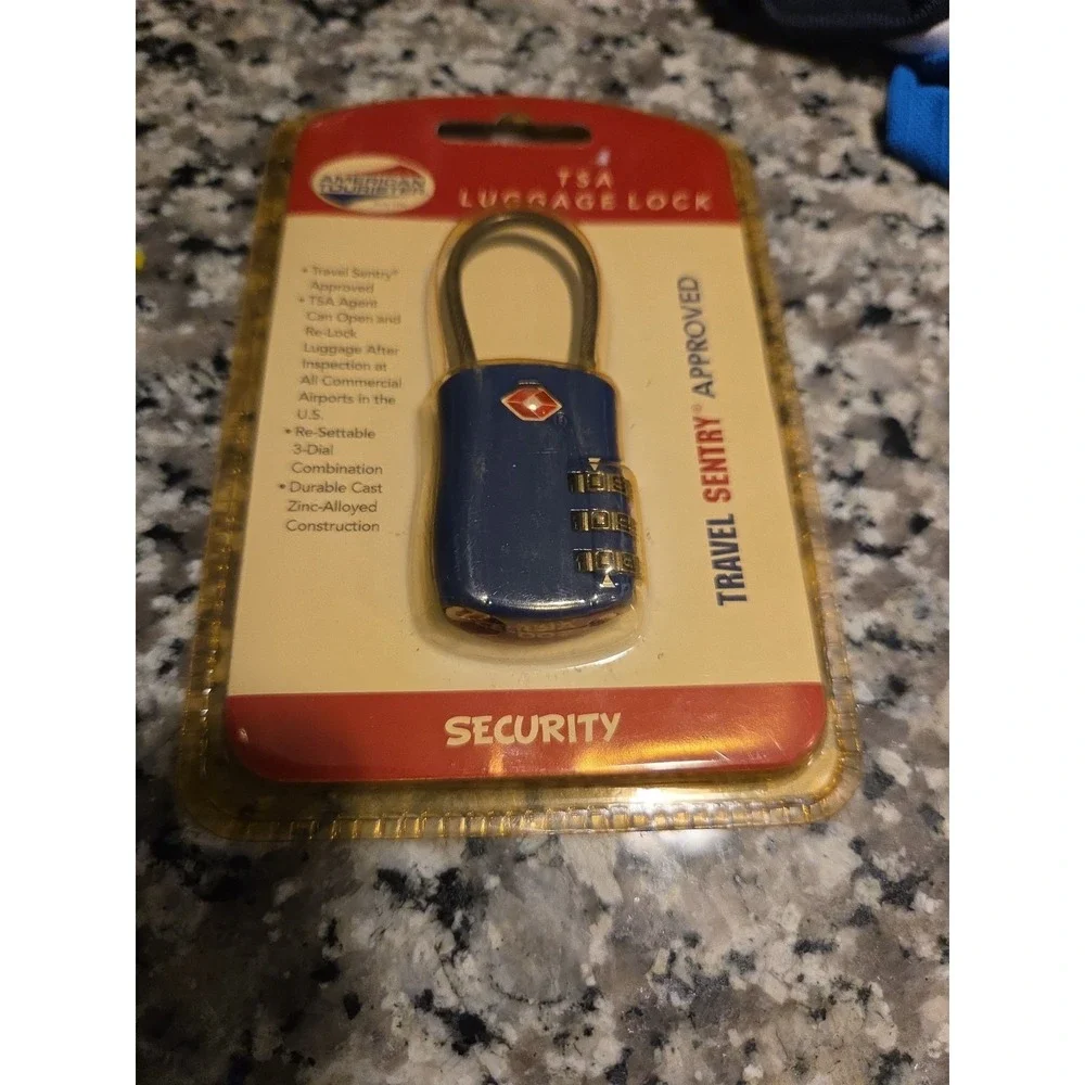 New Old Stock American Tourister TSA Luggage Lock Blue Sentry 3 Dial  Security